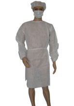 White Non Woven Plastic Disposable Isolation Gowns with Sleeves