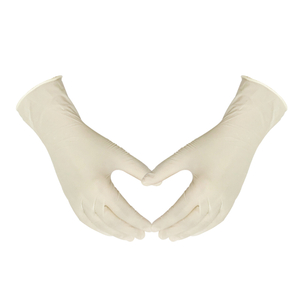 Large Pre Powdered Disposable Heavy Duty Latex Gloves
