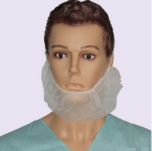 White Disposable Medical Beard Cover for Surgery