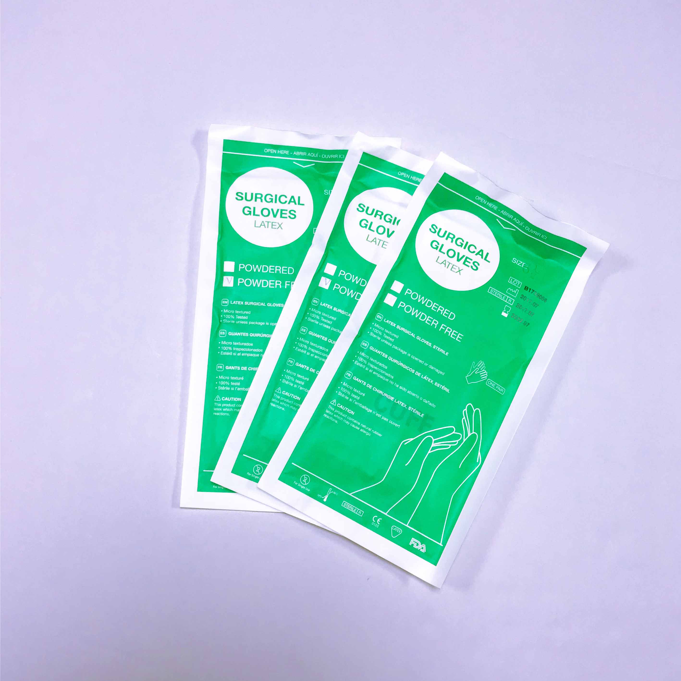 Disposable Sterile Non Powdered Latex Surgical Gloves