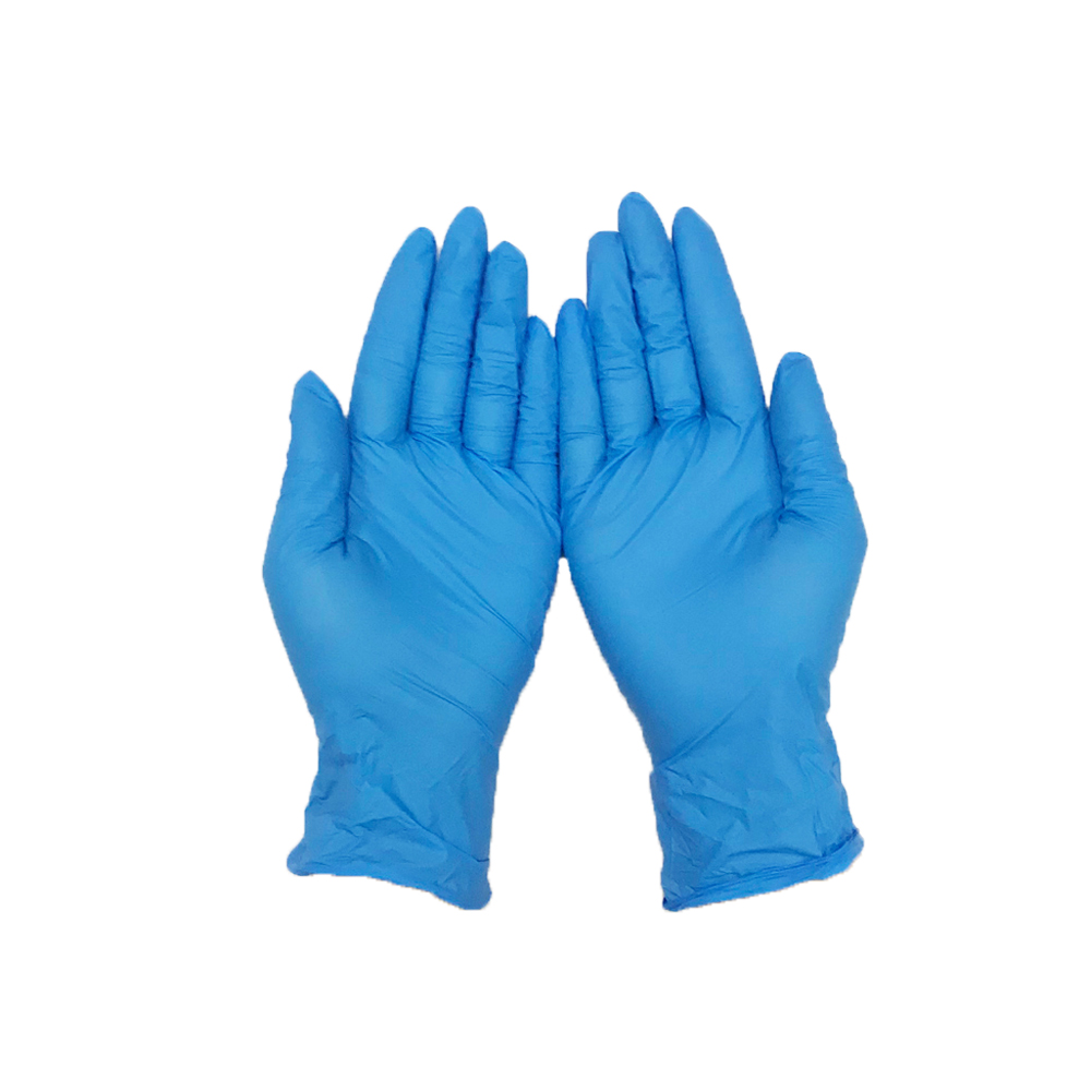 XS Blue Powder Free Disposable Nitrile Gloves for Medical Nurses