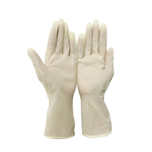 Milky White Sterile Premium Powdered Latex Surgical Gloves