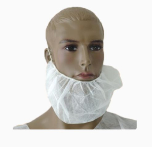 Extra Large White Disposable Non Woven Beard Cover for Large Beards