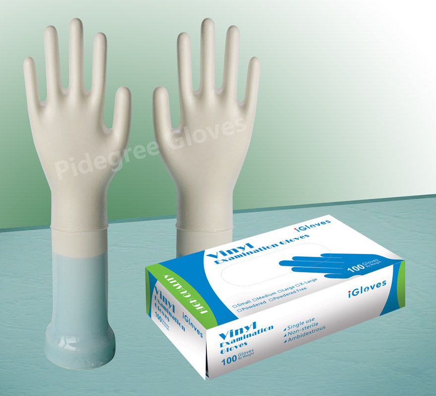 Food Vinyl Gloves - 3 Mil, Clear, Powder Free