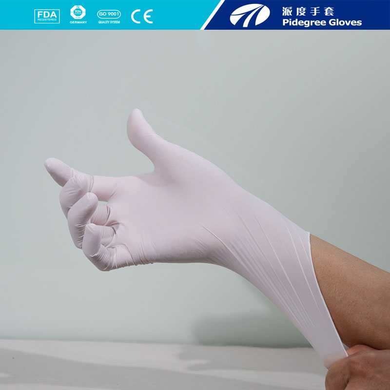 White Disposable Nitrile Gloves Powder Free