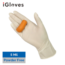 Natural Latex Gloves (5 Mil, Powder Free)