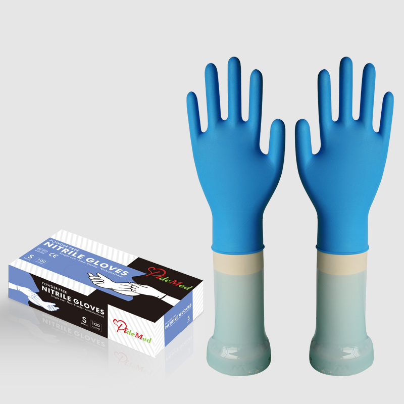 Heavy Nitrile Gloves - 8 Mil, Blue, Powder Free