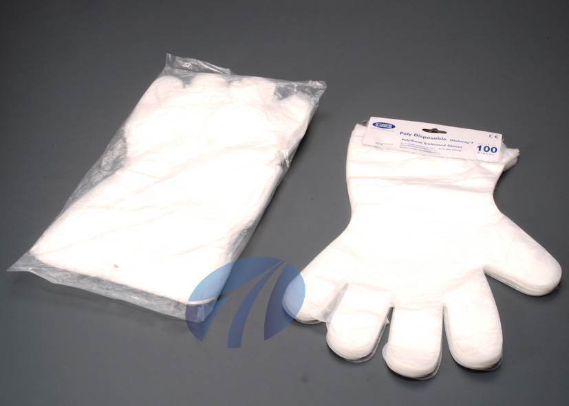 Blue Disposable CPE Cast Polythylene Gloves