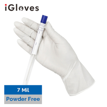 White Latex Gloves (7 Mil, Powder Free)