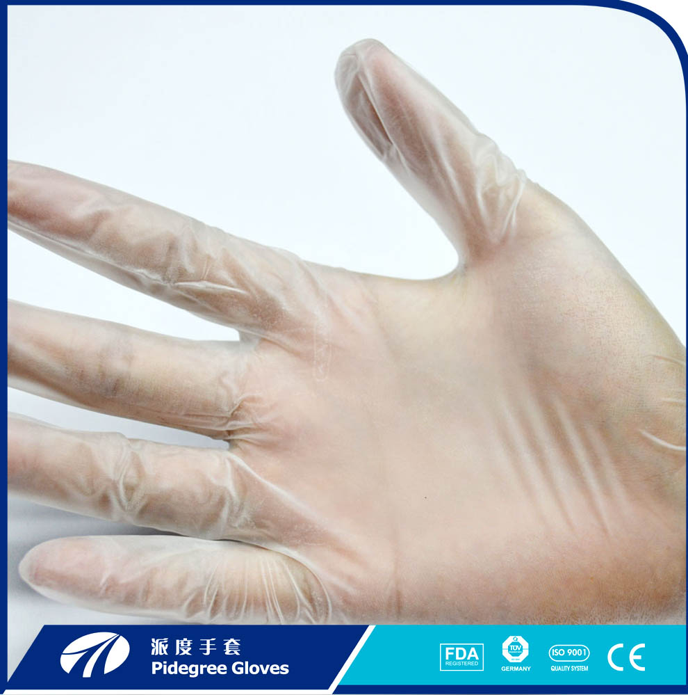 Clear Disposable Vinyl Gloves Powdered