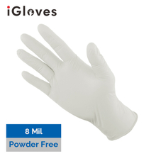 White Nitrile Gloves (8 Mil, Powder Free)